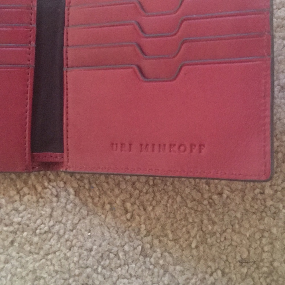 Great Deep Red  Mens URI Minkoff Wallet